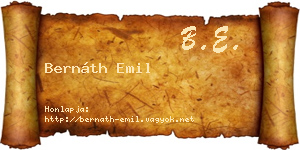 Bernáth Emil névjegykártya